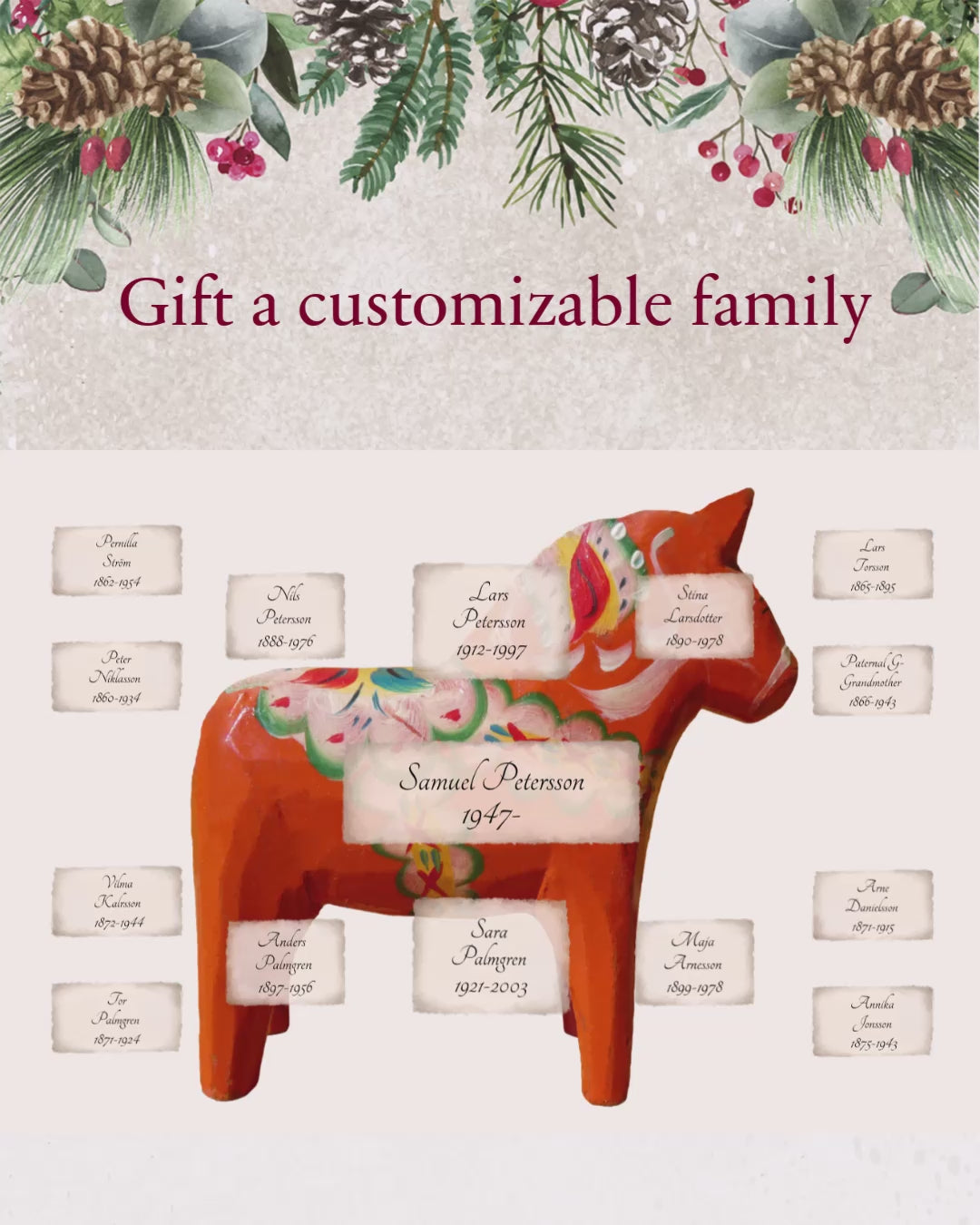 Load video: Gift someone special a memorable family tree !
